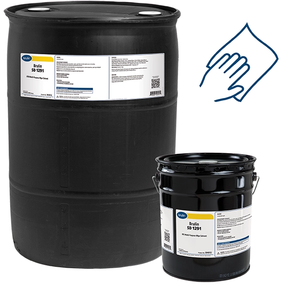 Brulin SD 1291 solvent in 55 Gallon and 5 Gallon Containers
