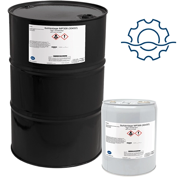 Brulin SolVantage MP 300 vapor degreasing solvent in 55 Gallon and 5 Gallon Containers